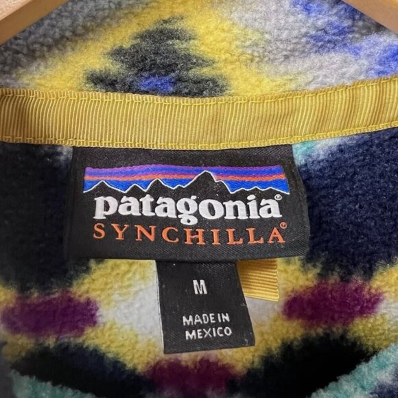 Patagonia Women's Size Medium Synchilla Fleece Aztec Navaho Pullover Sweater - Picture 4 of 7